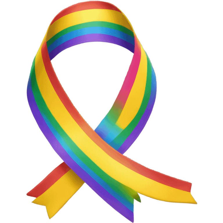 Create rainbow around yellow ribbon emoji