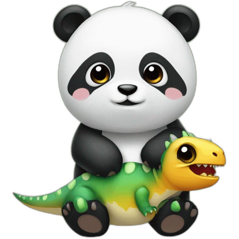 A panda bear mixed with a dinosaur emoji