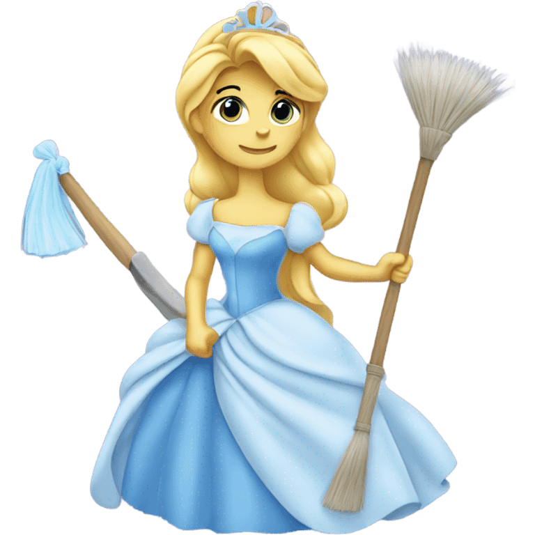 Cinderella is cleaning up emoji