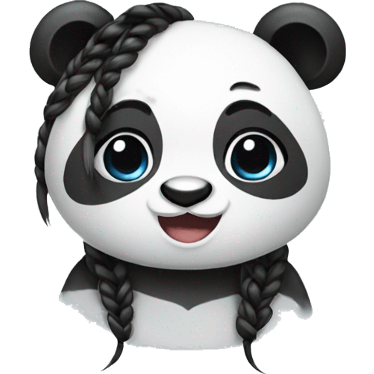 Panda with braids  emoji