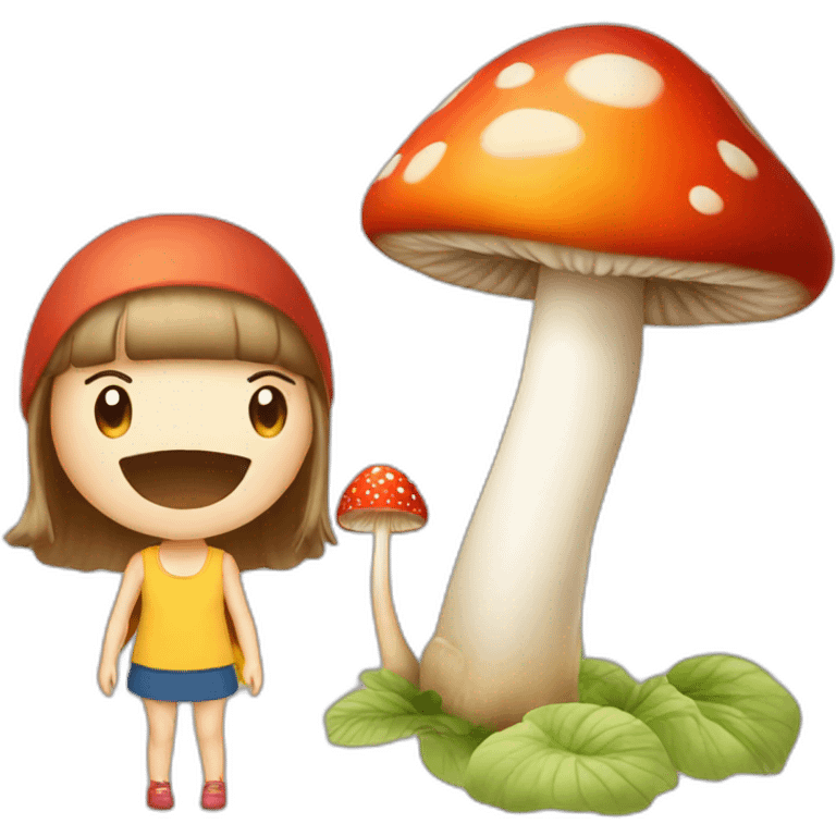 Mushroom with Girl emoji