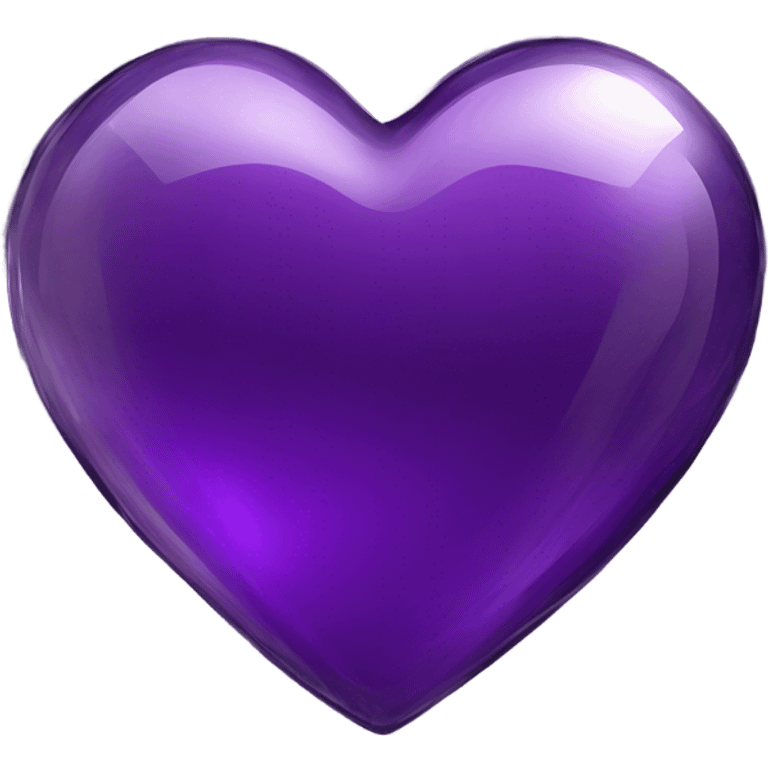 glass dark purple heart  emoji