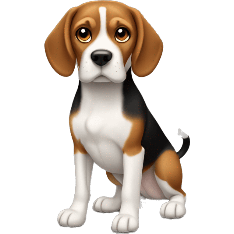 Black and brown beagle full body emoji