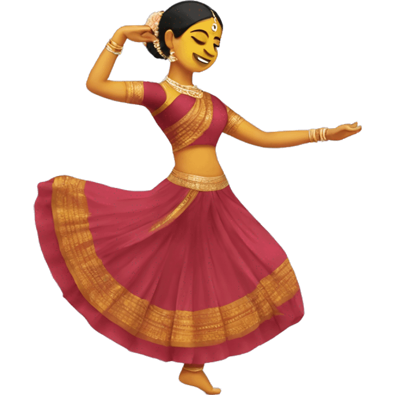 Women dancing in Bharatanatyam  emoji