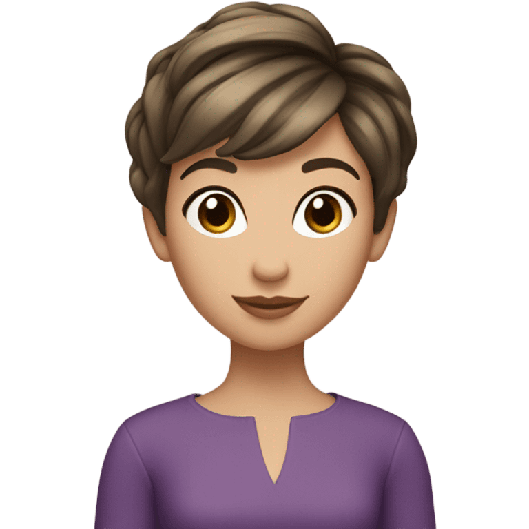 brunette pixie cut rapunzel  emoji