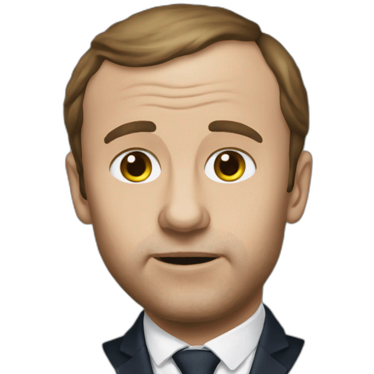 Macron mange emoji