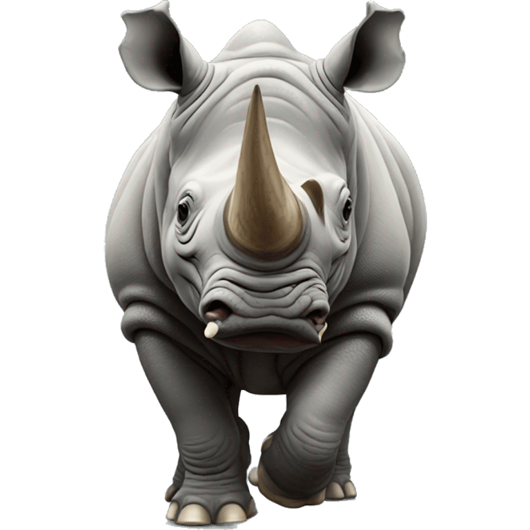 Rhinoceros with fur emoji