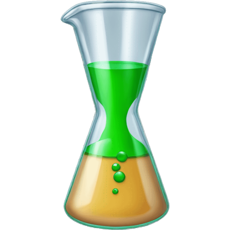 beaker with green liquid inside emoji