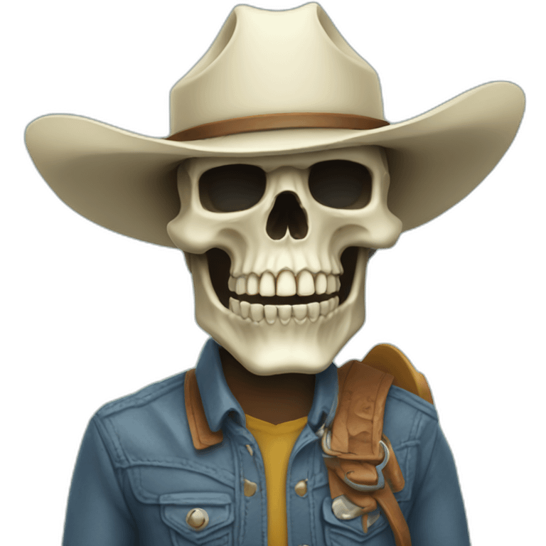 skull surfer cowboy emoji