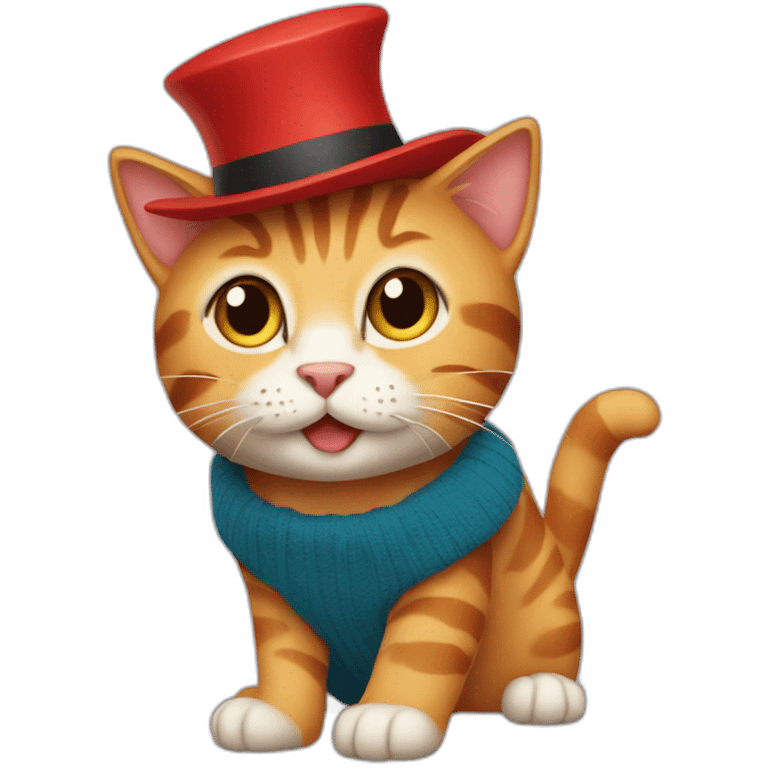 Cat in hat emoji