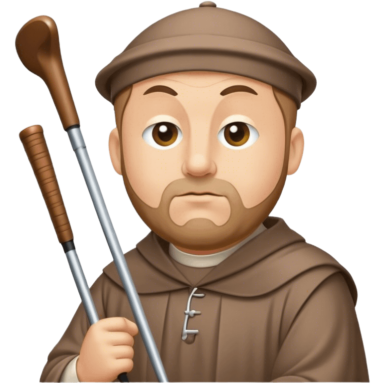 Golfing friar  emoji