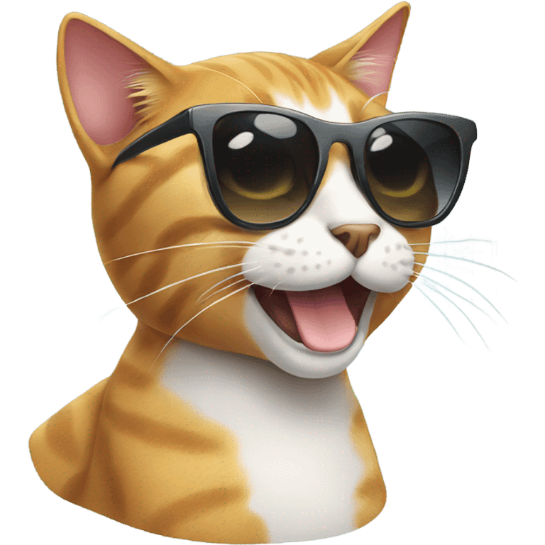 Cat with sunglasses emoji