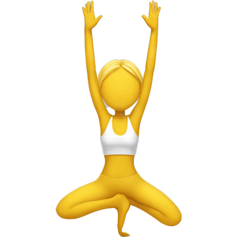 yellow person doing yoga emoji