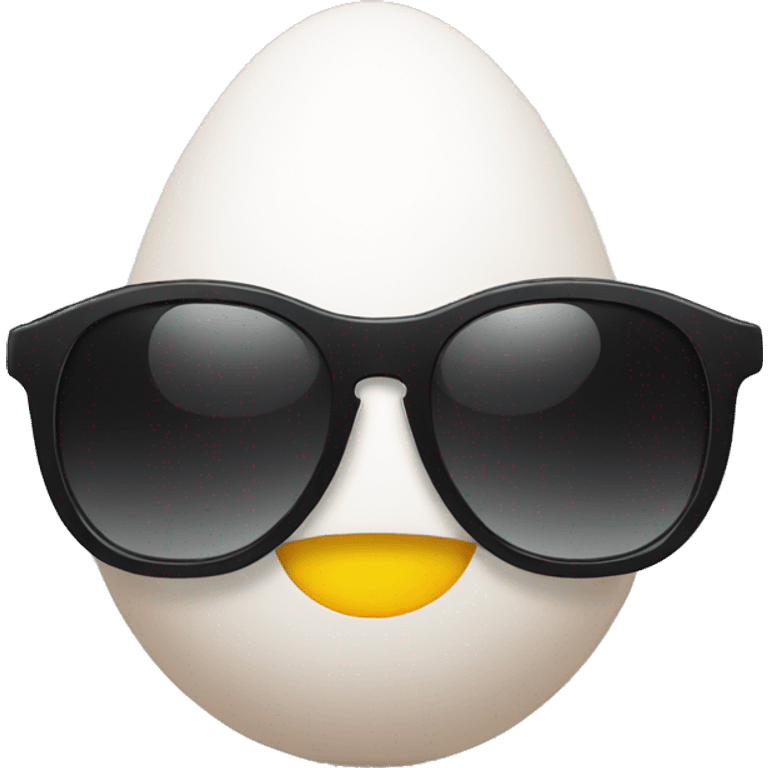 Egg and sunglasses emoji