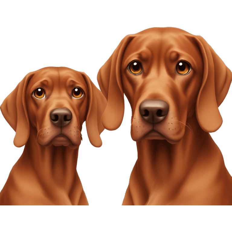 Two vizslas  emoji