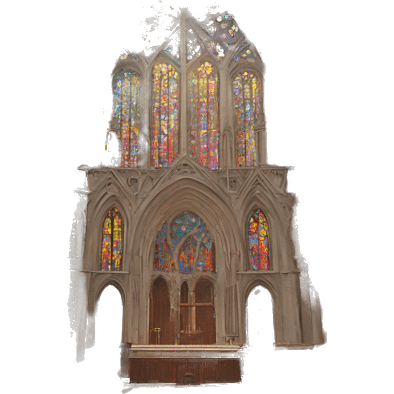 Cathedral with stained glass windows  emoji