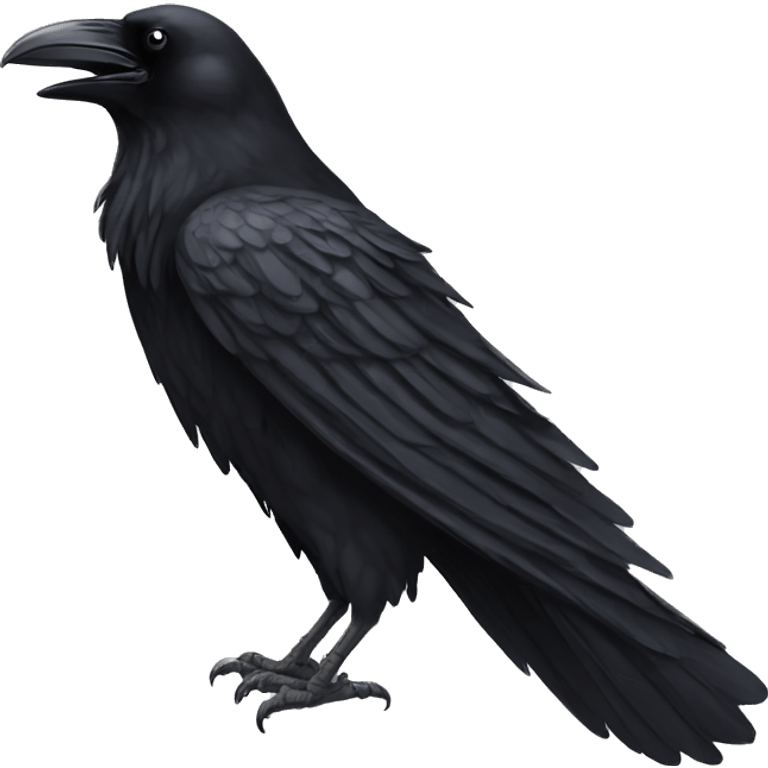 black raven's wing outstretched emoji