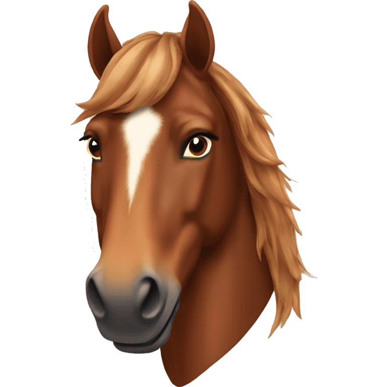 Chestnut horse head emoji