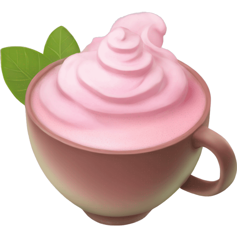 pink matcha latte emoji