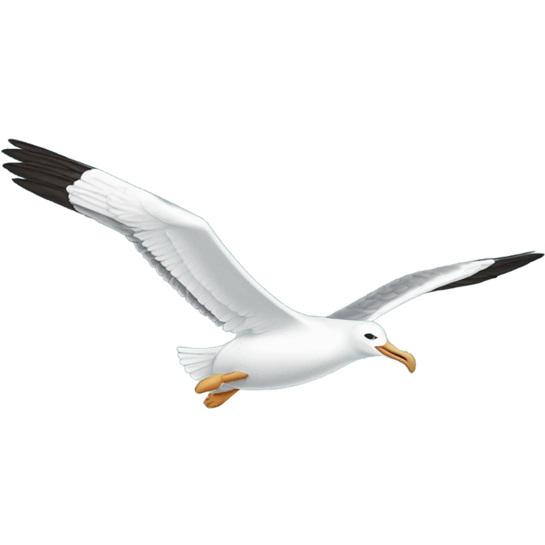 Albatross flying over ocean emoji