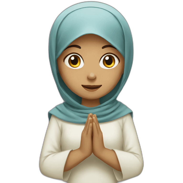 Muslim girl praying emoji