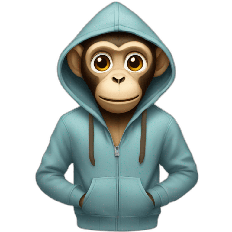 monkey wearing a hoodie emoji