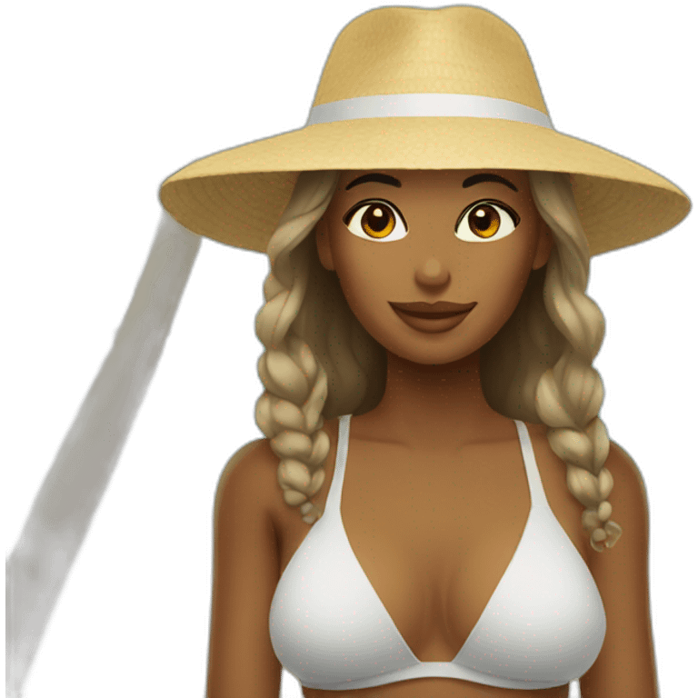 Woman in beach emoji