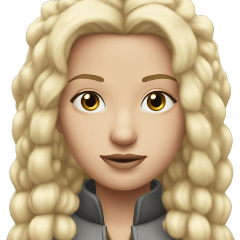 Straight haired blonde ￼ queen of the North  emoji