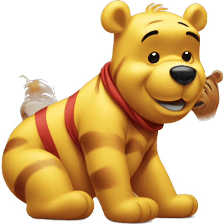 Hyper realistic Winnie the pooh emoji