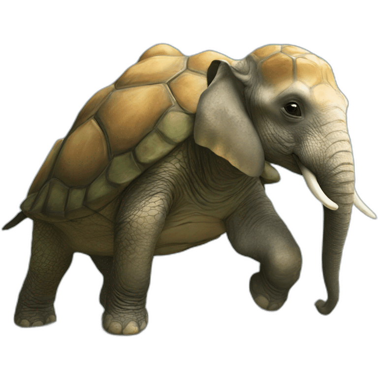 tortue sur elephan emoji