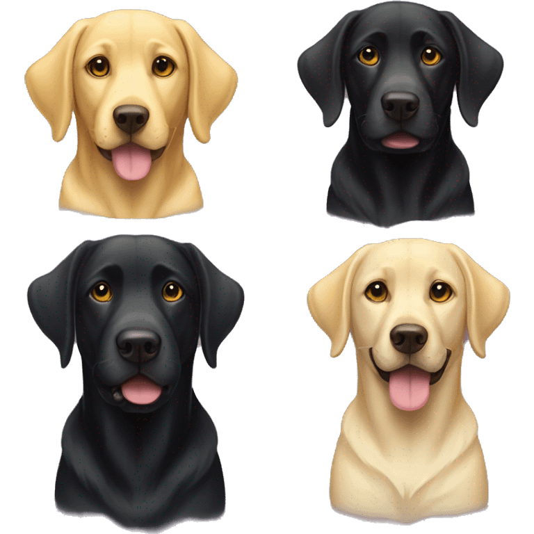 black lab and yellow lab emoji