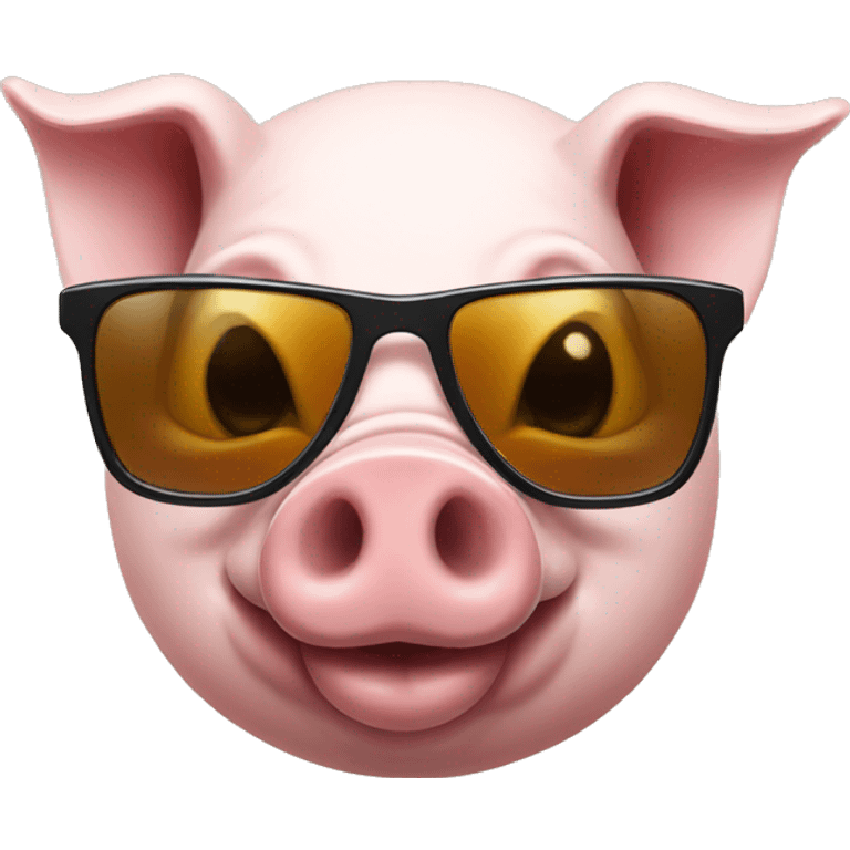 A pig with sunglasses  emoji