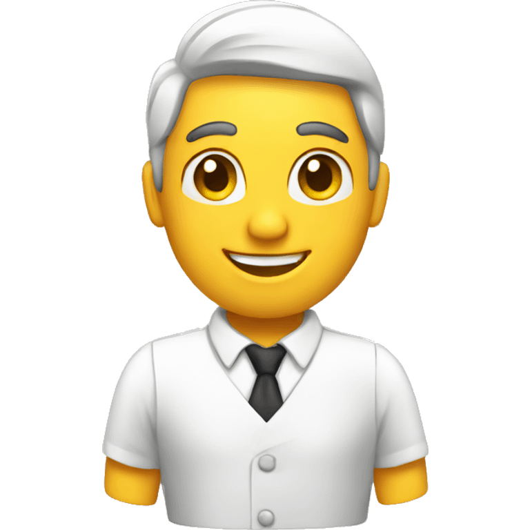 Waiter greets customer  emoji