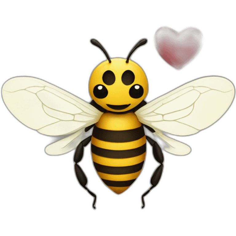 Bee with a heart  emoji