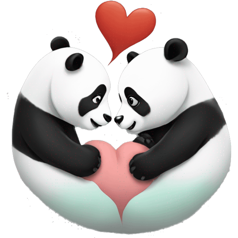 Panda kiss emoji