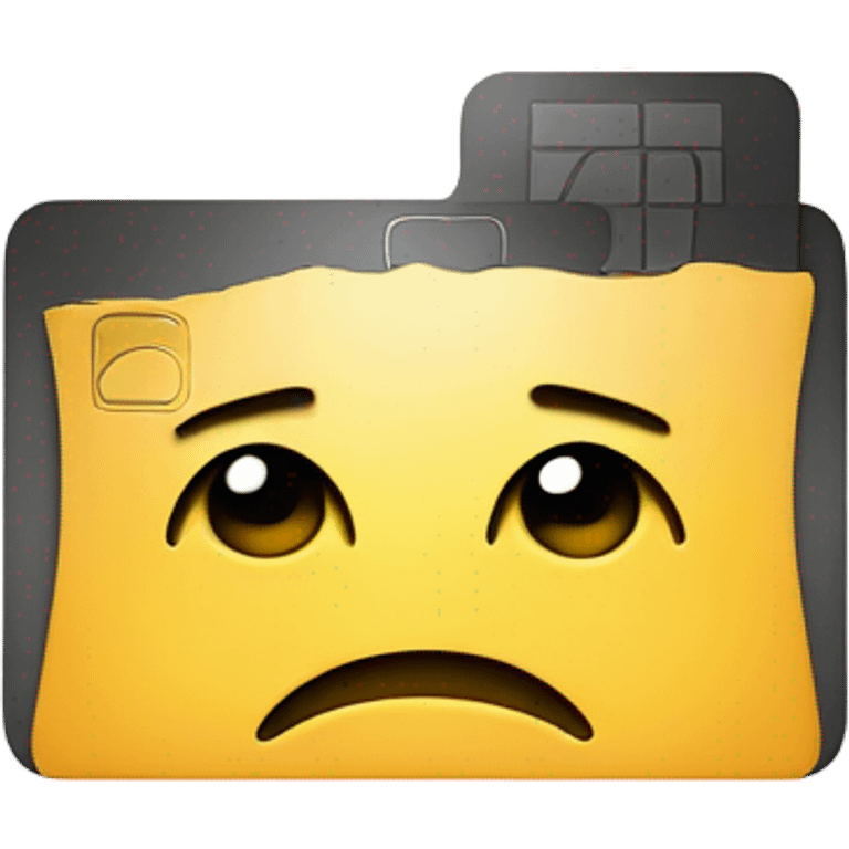 Fat sad credit card emoji