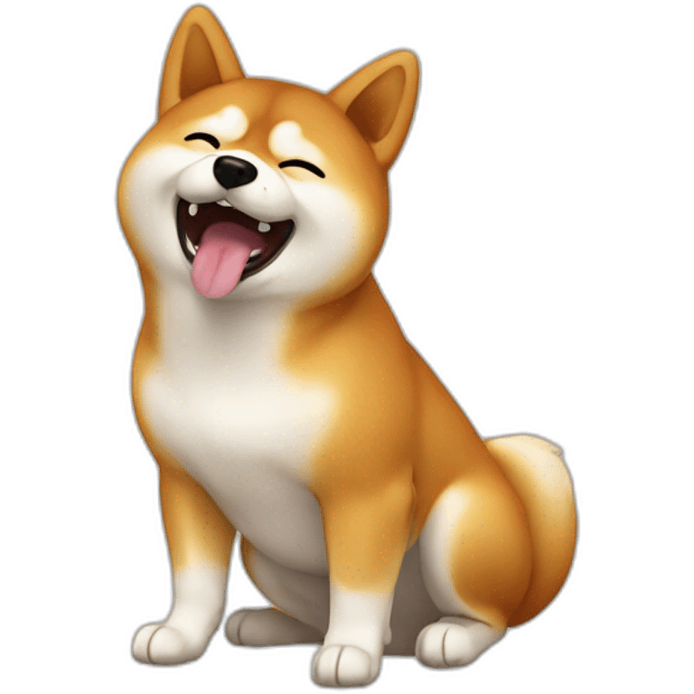 Shiba Inu farting emoji