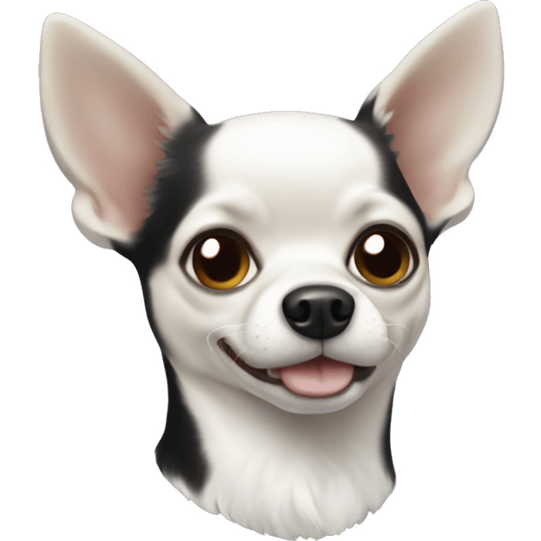 Black and white Chihuahua dog  emoji