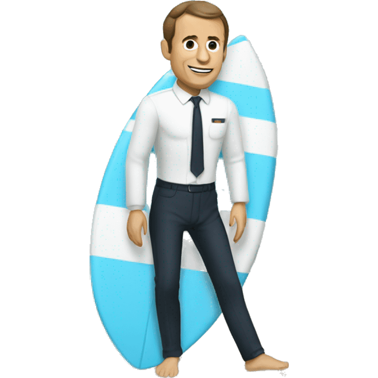 Macron qui fait du surf emoji