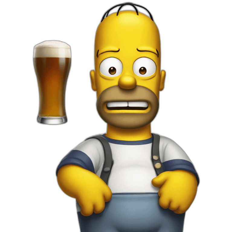 homer simpsons beer emoji