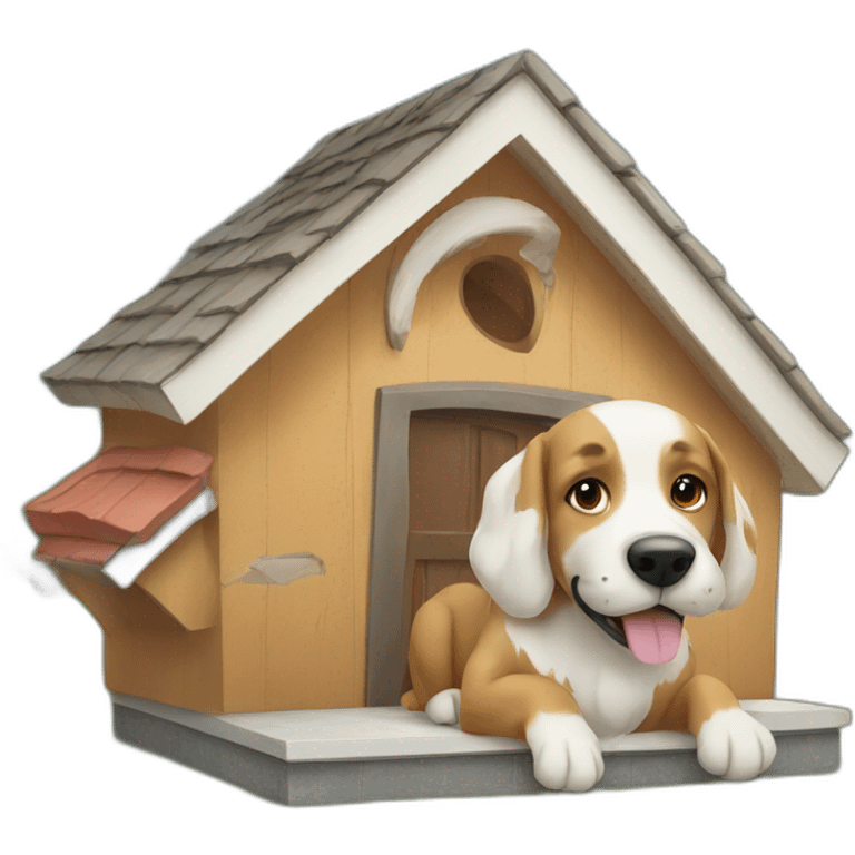 Dog on a house emoji