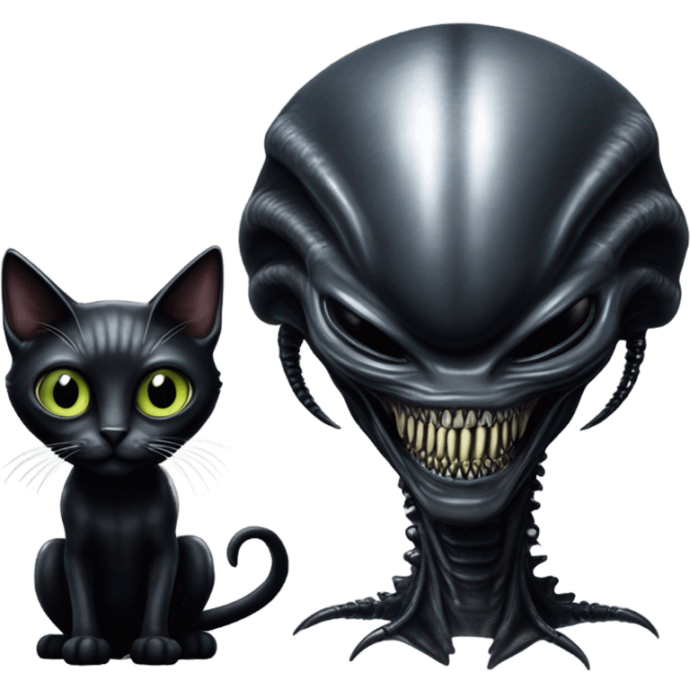 xenomorph and cat emoji