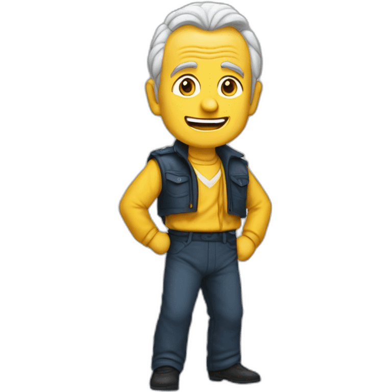 Charles Aznavour as a super sayan emoji