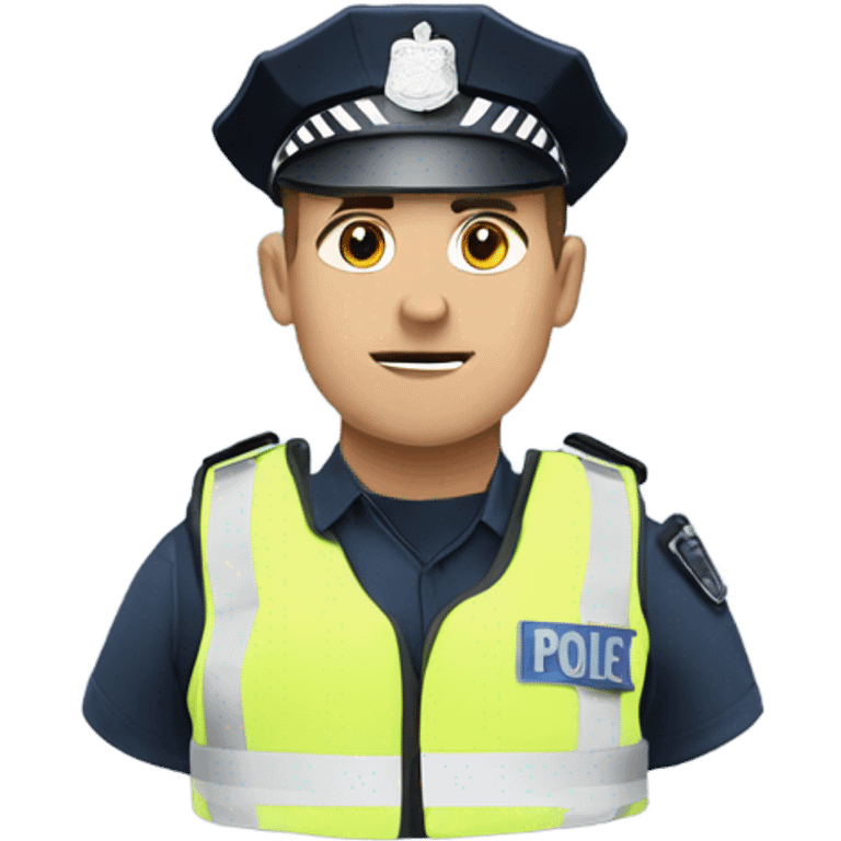 UK Police office with stab vest - no hat emoji