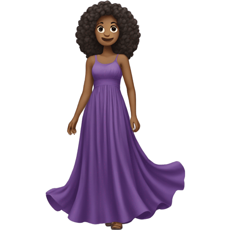 Long and flowy purple dress emoji