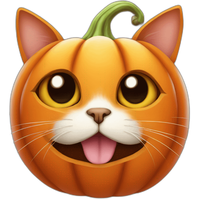 Pumpkin cat emoji