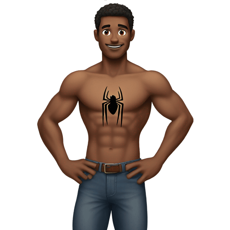 spiderman with no shirt emoji