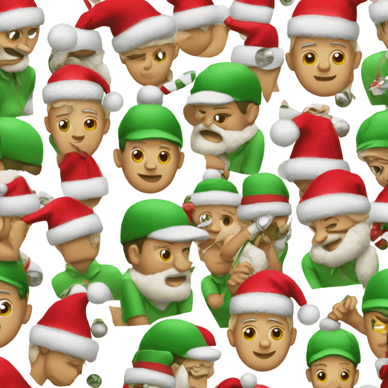 Golfer with christmas stuff emoji