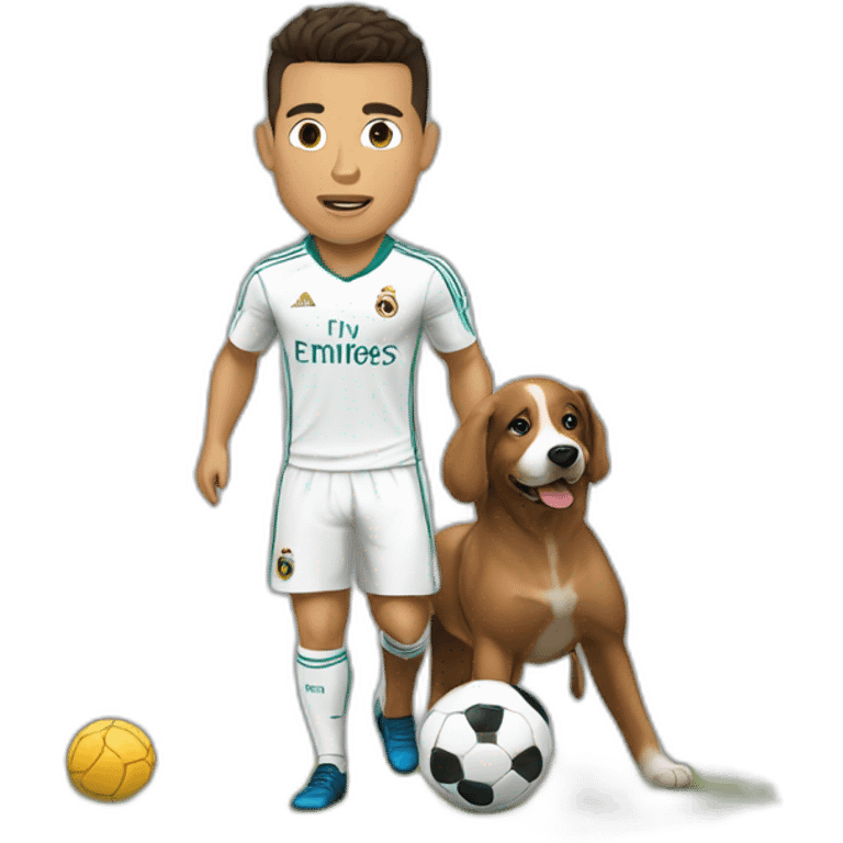 Ronaldo qui s’énerve contre un chien emoji