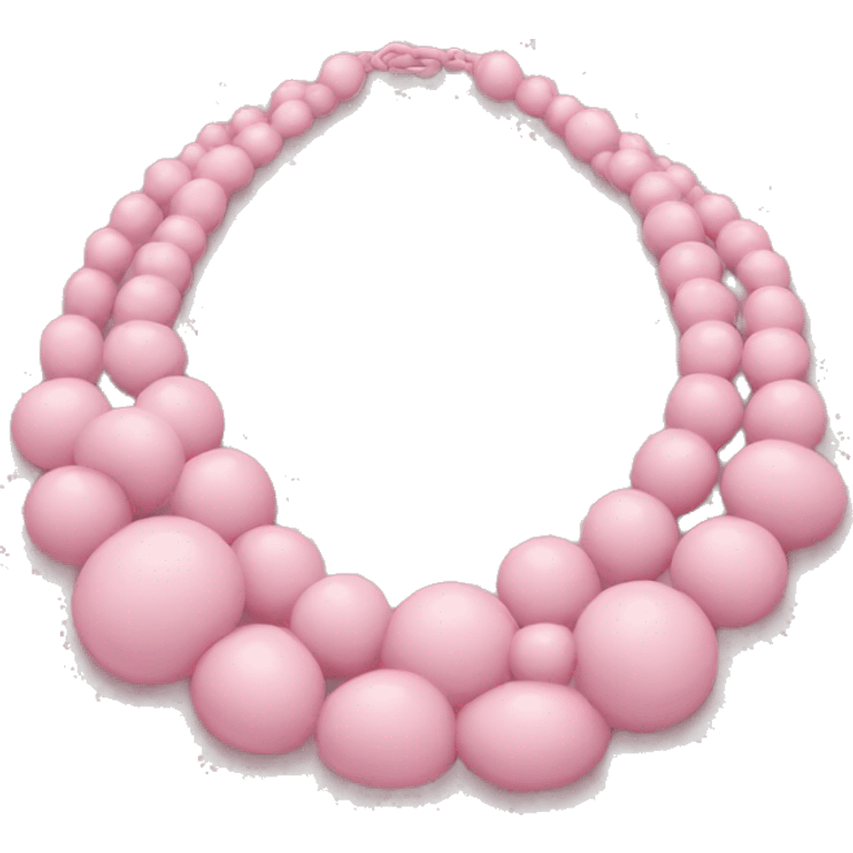 pastel pink beads on the neck emoji